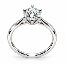 Pre Owned 18ct White Gold Diamond Solitaire ZC38